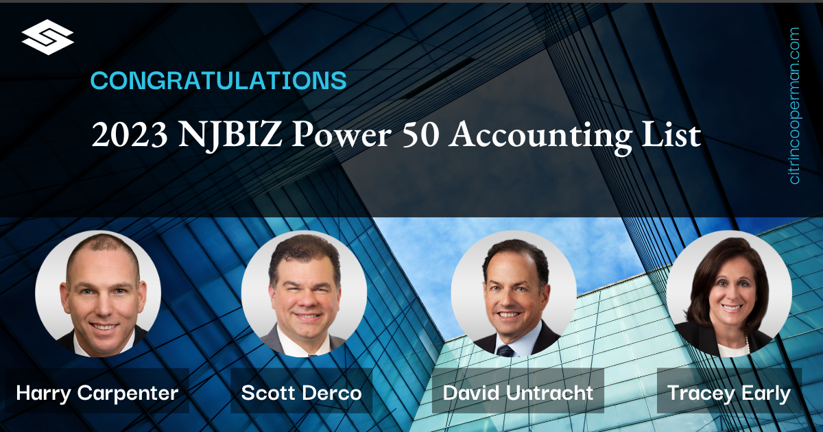 2023 NJBIZ Power 50 Accounting List