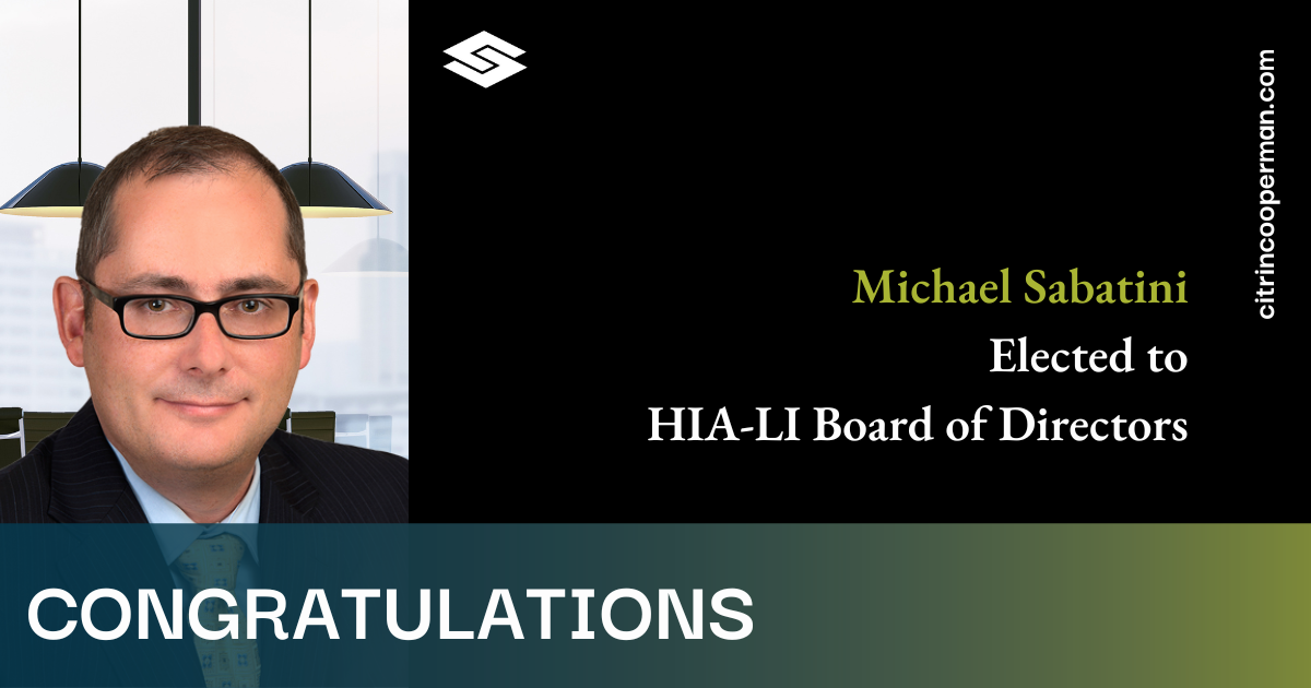 Michael Sabatini Elected To HIALI Board of Directors