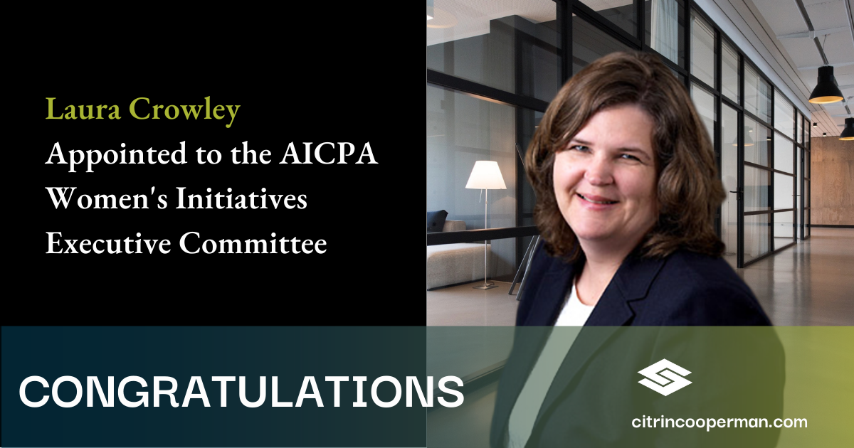 Laura Crowley Appointed to the AICPA Women's Initiatives Executive Committee