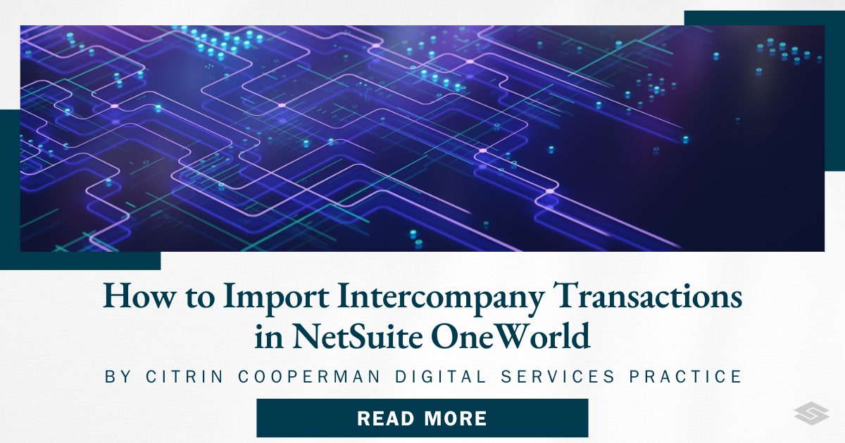 How to Import Transactions in NetSuite OneWorld